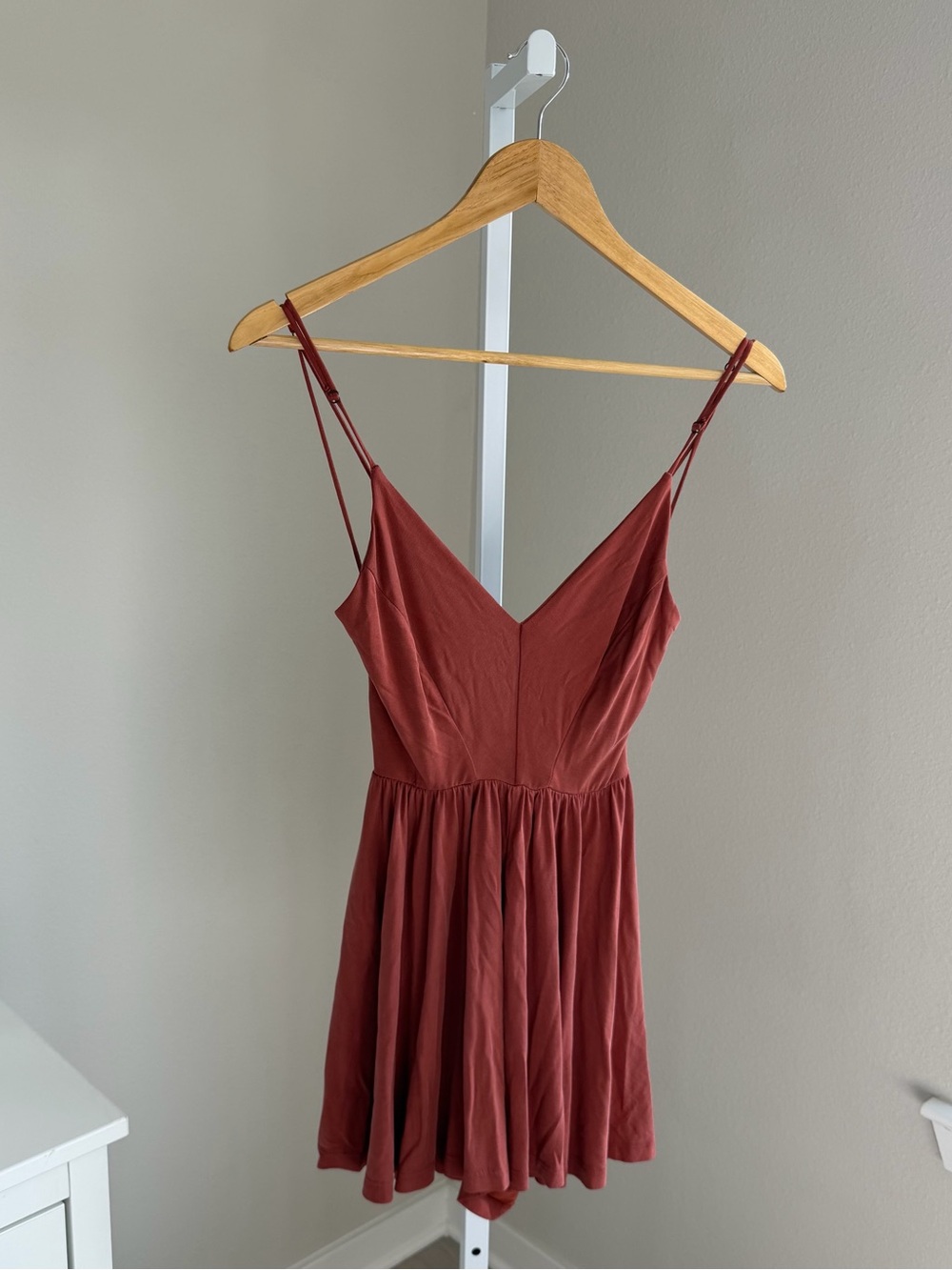 silence + noise Rust Red Spaghetti Strap Romper